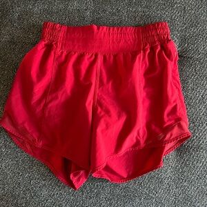 Lululemon Hotty Hot 4" Shorts Red